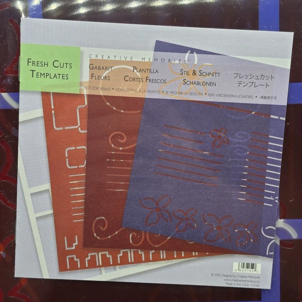 Creative Memories Fresh Cut Templates Journaling Stencil Durable NEW SEALED 2006